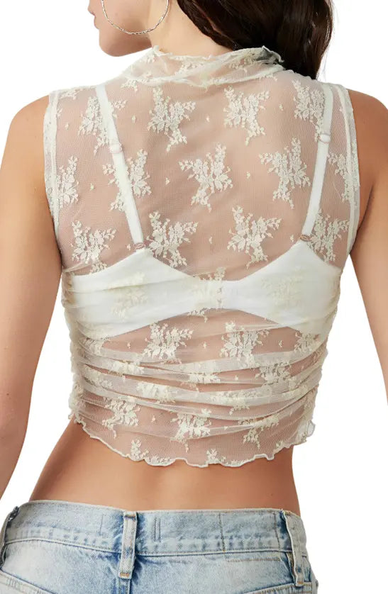 Free People Nice Try Solid Muscle Tank - Evening Creme