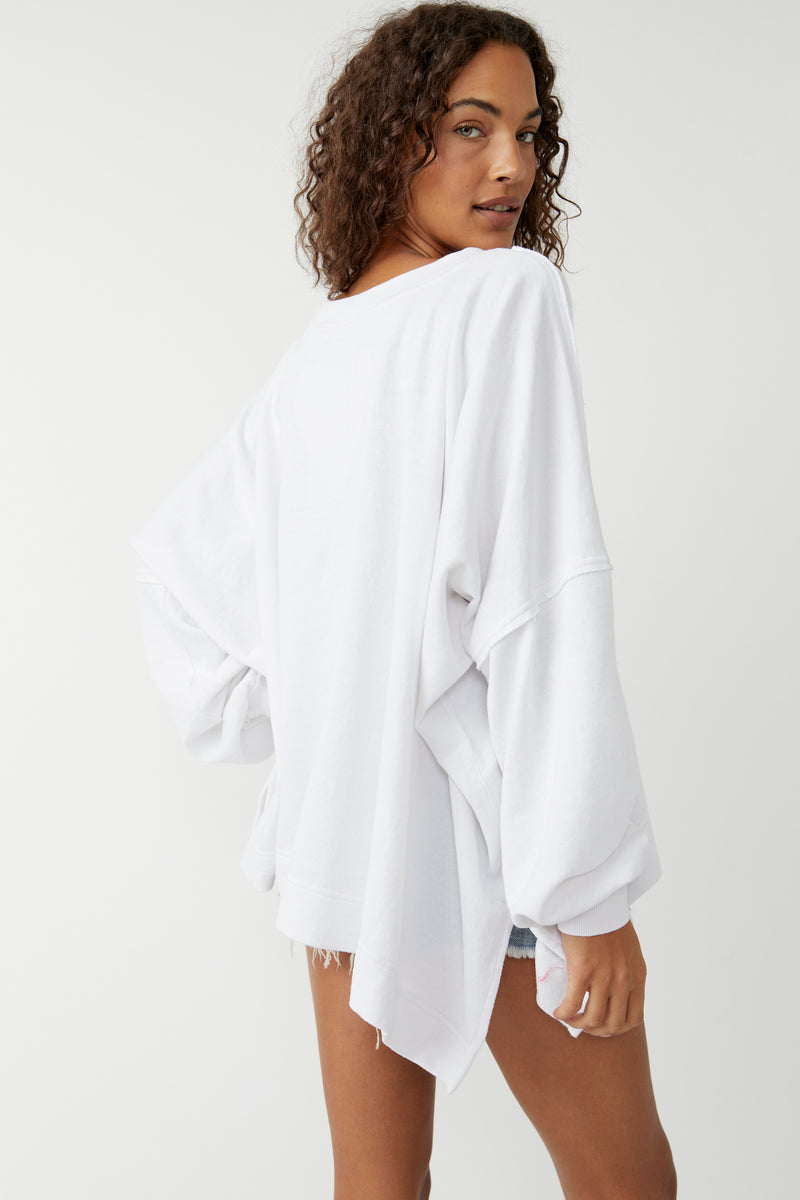 Free People Daisy Sweatshirt- Optic White – Davis Country Store