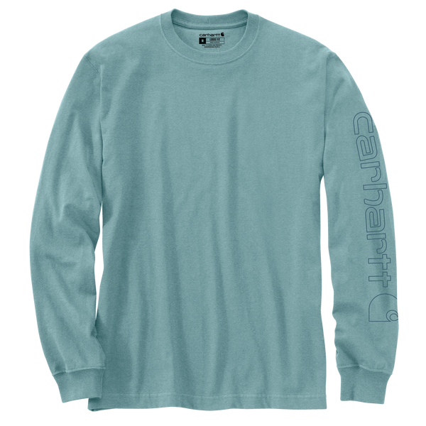 Carhartt Men's Loose Fit Heavyweight Long Logo Sleeve Graphic T-Shirts - ALL colors