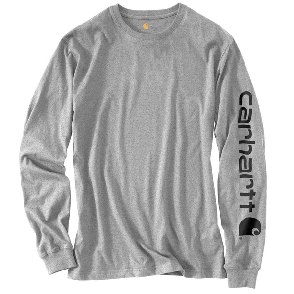 Carhartt Men's Loose Fit Heavyweight Long Logo Sleeve Graphic T-Shirts - ALL colors