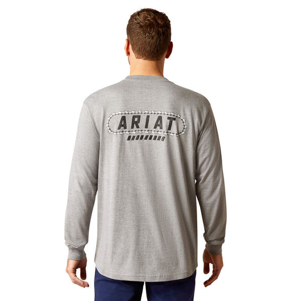Ariat Rebar Cotton Strong Chainsaw Long Sleeve T-Shirt - Heather Grey