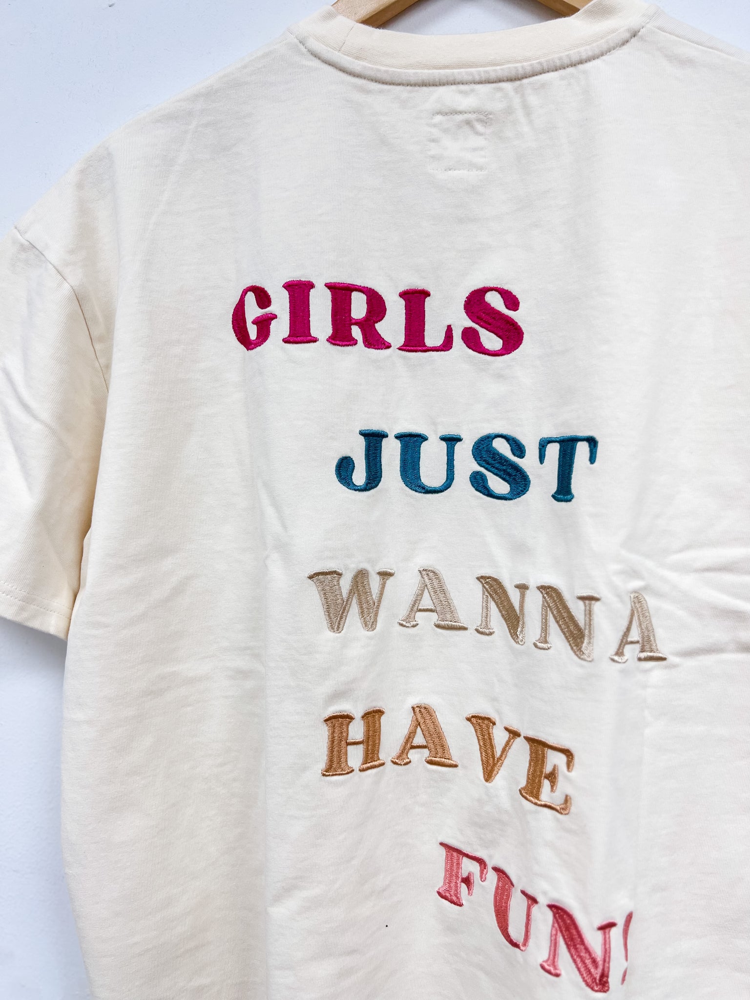 Oversized Graphic Tee- Girls Just Wanna Have Fun
