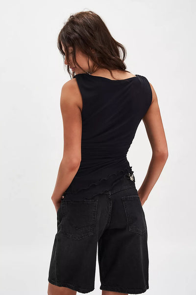 Free People Ash Knit Top - Black