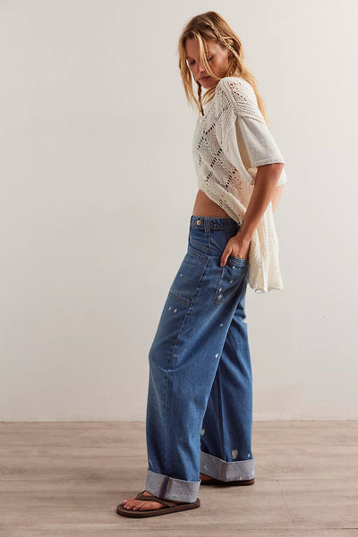 Free People We The Free Palmer Cuffed Jeans - 100 Years