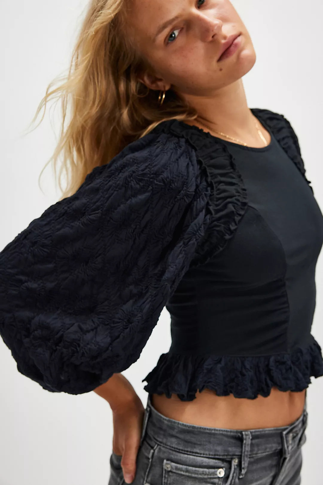 Free People We The Free Olivia Top - Black