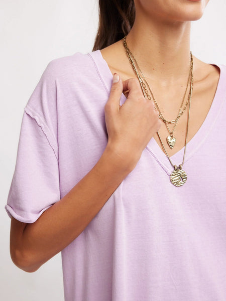 Free People Nina V-Neck Tee-Fairy Wings