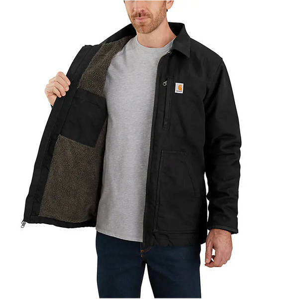 Carhartt Men's Sherpa Lined Field Washed Duck Jacket - Carthartt Brown