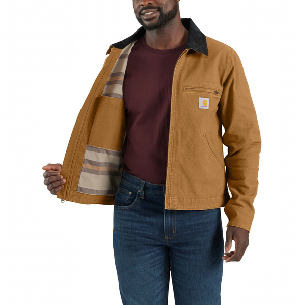 Carthartt Men’s Re-engineered Rugged Flex Relaxed Fit Duck Detroit Jacket - Carthartt Brown