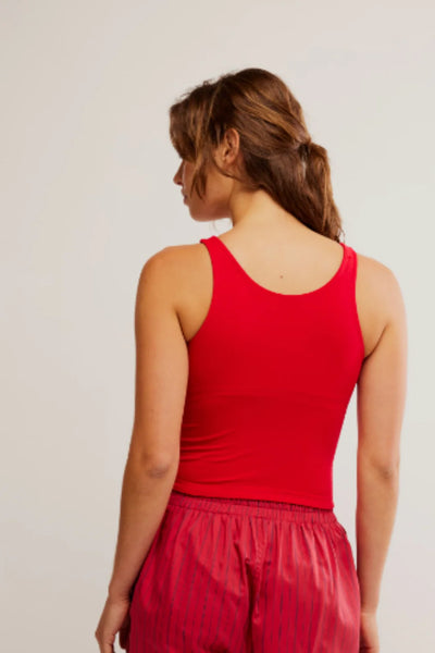 Free People Clean Lines Cami- Cherry Crush