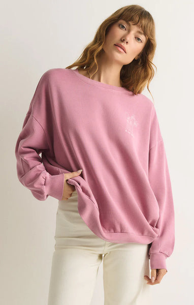 ZSupply Palm Sunday Pullover- Dusty Orchid