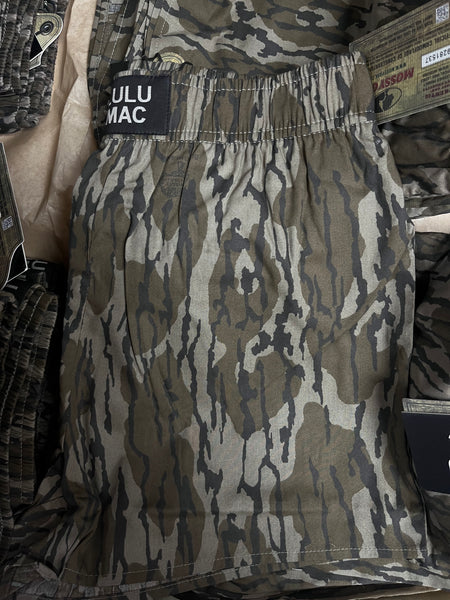 Lulu Mac x Mossy Oak Bottomland Boxer Short- Mossy Oak Bottomland