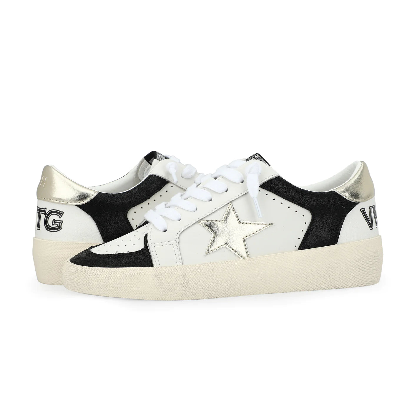 Reflex Star Sneakers- Black/Gold/ White