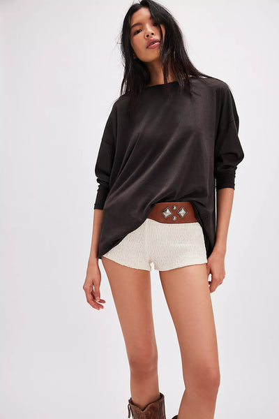 Free People Nina Long-Sleeve Tee - Black