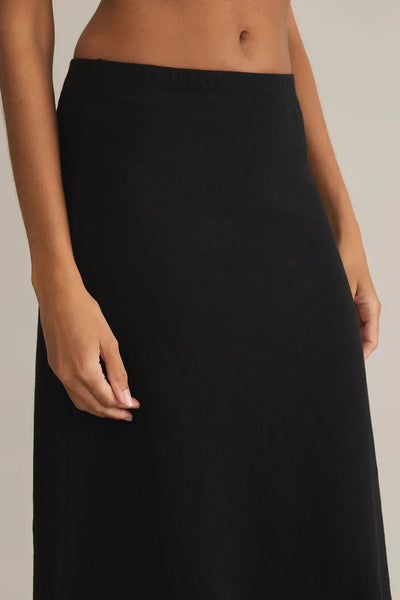 ZSupply Delavine Textured Midi Skirt - Black