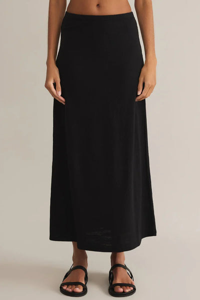 ZSupply Delavine Textured Midi Skirt - Black