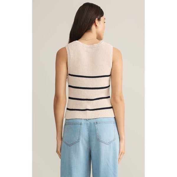 ZSupply Sycamore Stripe Sweater Vest - Sea Salt