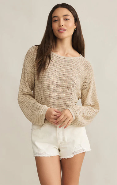 ZSupply Riviera Crochet Cropped Top - Natural