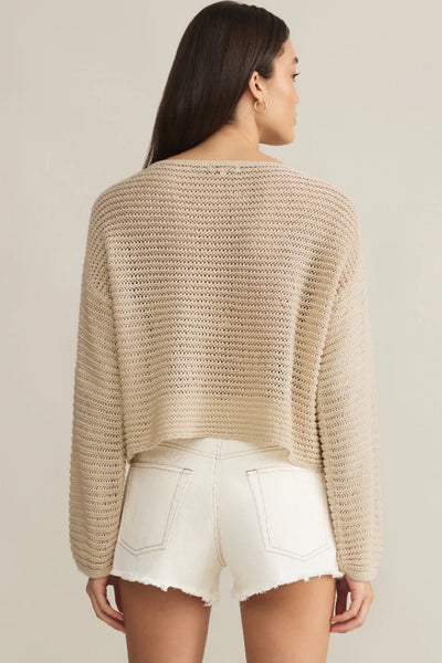 ZSupply Riviera Crochet Cropped Top - Natural