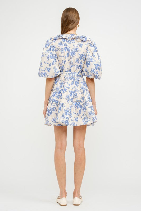 Josefine Floral Dress - Blue