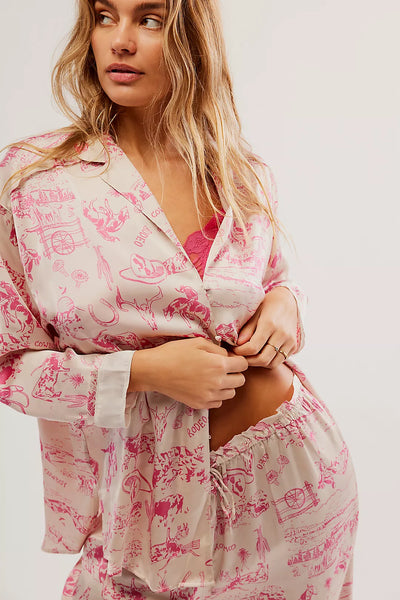 Free People Dreamy Days PJ Set - Tea Combo