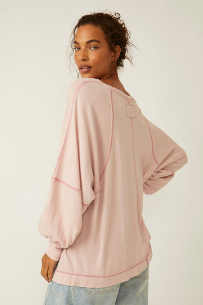 Free People Wish I Knew Tee- Blush