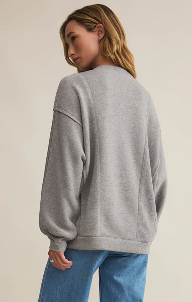 ZSupply Out Of Towner Sweatshirt- Heather Grey