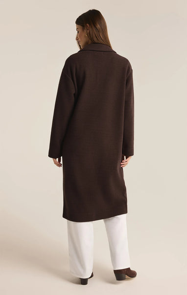 ZSupply Mason Knit Coat- Coffee Bean