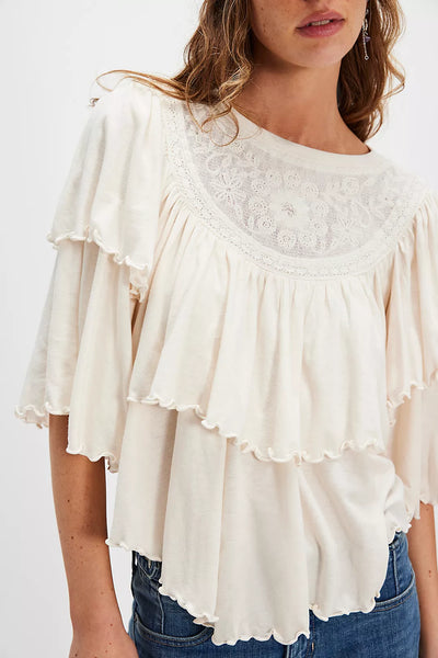 Free People Rose Party Tee - Sugar Swizzle