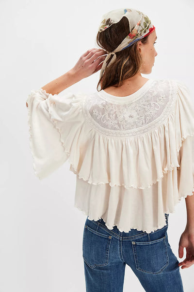 Free People Rose Party Tee - Sugar Swizzle