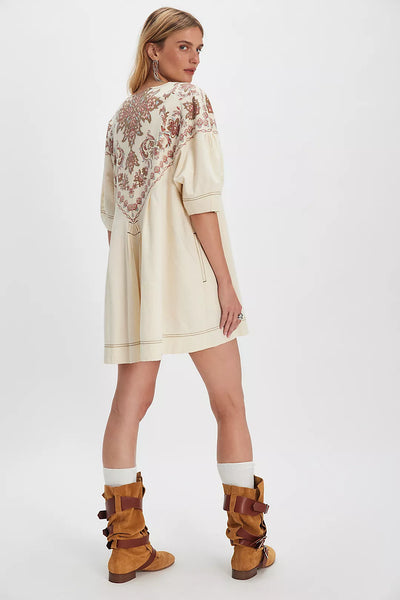 Free People Orson Mini Dress - Ivory Combo