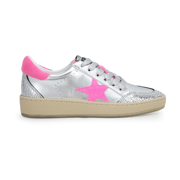 Denisse Star Sneaker- Washed Silver Pink