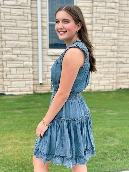 Melodie Dress - Blue Denim