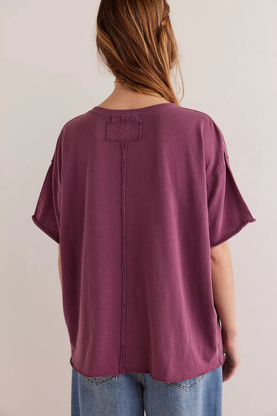 Free People Nina Tee- Maroon