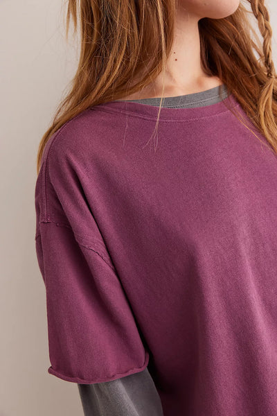 Free People Nina Tee- Maroon