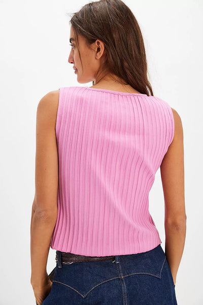 Free People Tilly Vest - Pink Frosting