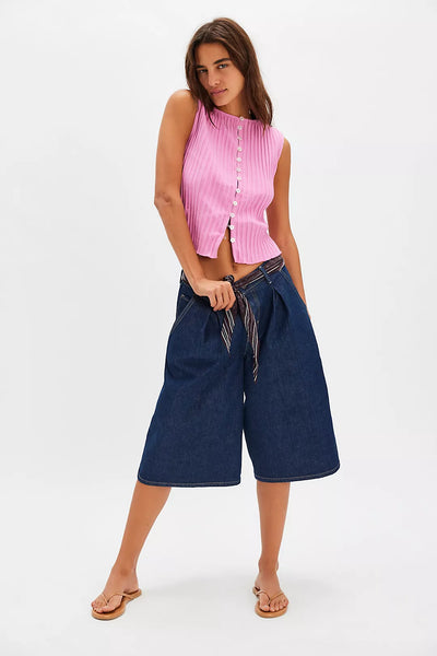Free People Tilly Vest - Pink Frosting