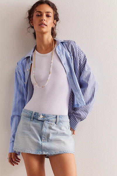 Free People We The Free Gallivanting Peekaboo Skort - Aegean