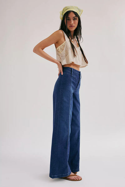 Free People We The Free Libre Wide-Leg Jeans - Lock and Key