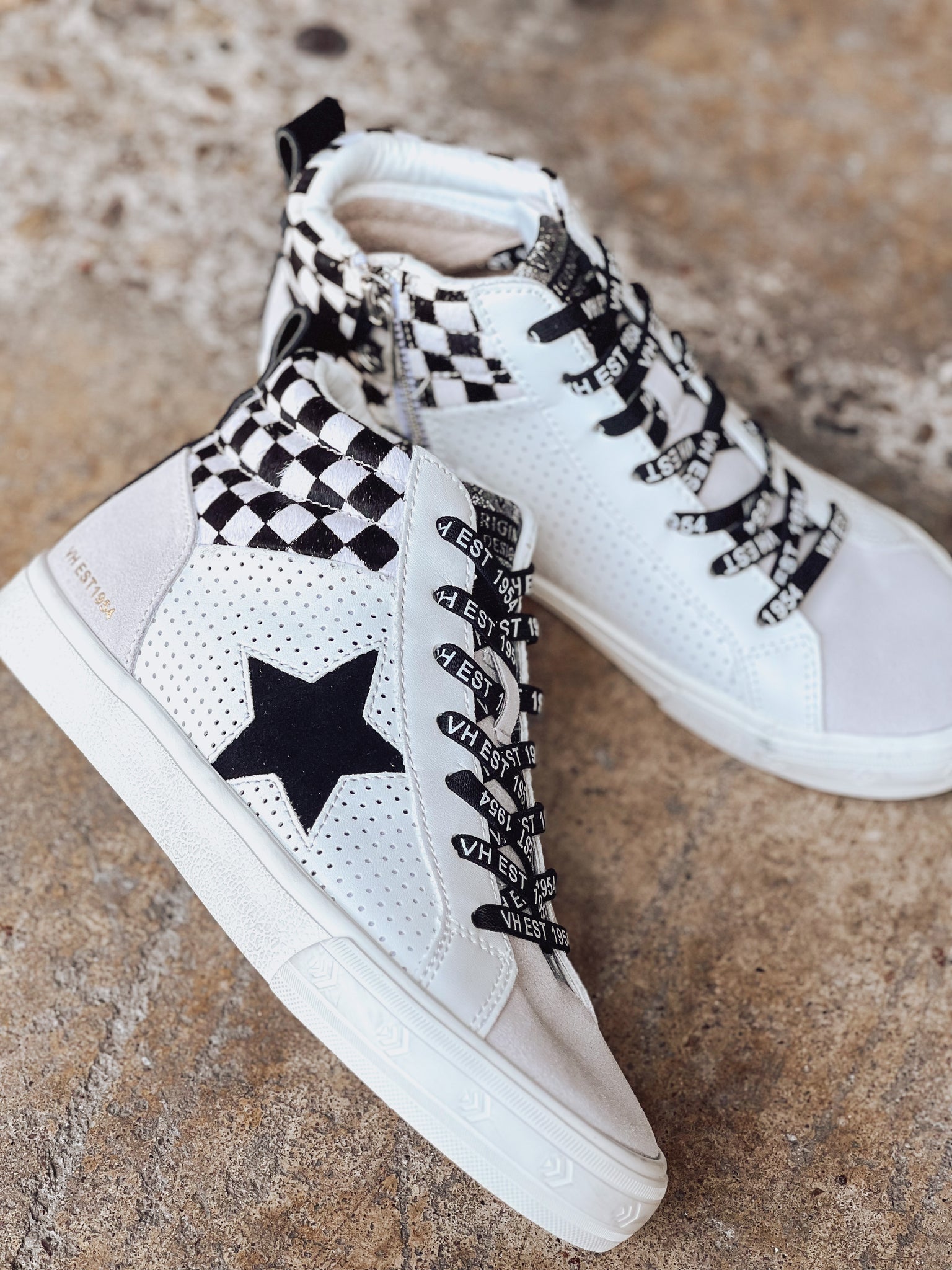 Lester Star Sneaker- Checkered Multi