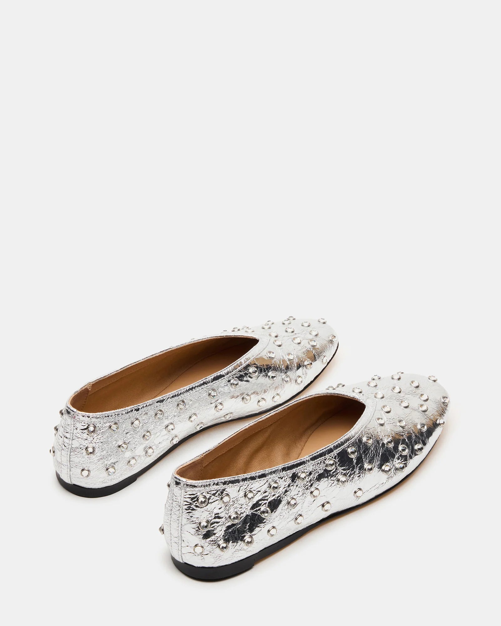 Steve Madden ★ Leni Silver ラインストーン フラットシューズ Steve Madden ☆ Leni Silver ラインストーン フラットシューズ