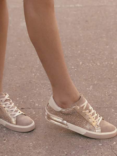 DV Crystal Zina Sneakers- Gold Suede