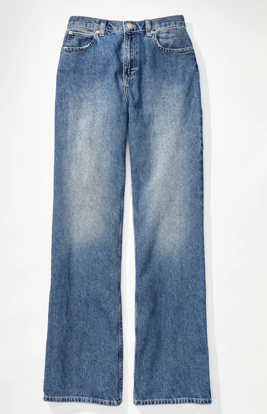 Free People Tinsley Baggy High Rise- Hazey Blue