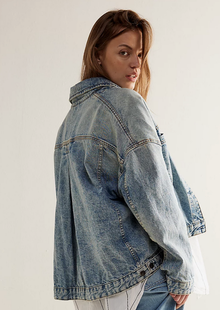 Free people sales oversized denim jacket