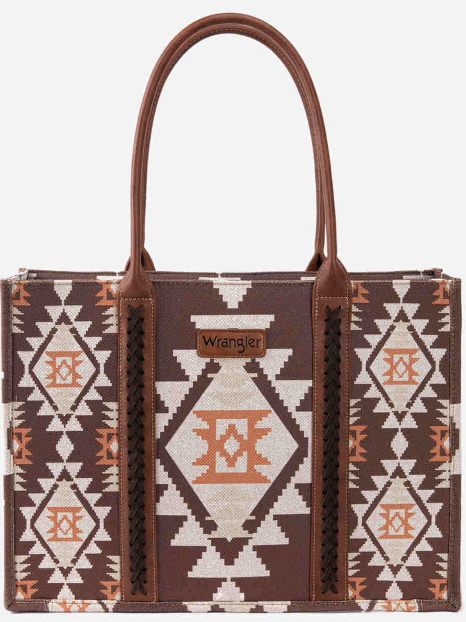 The Wrangler White Aztec Crossbody Mini Tote