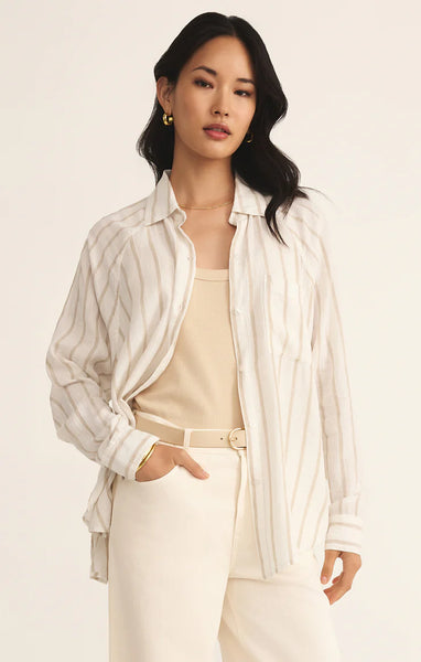 ZSupply The Perfect Linen Top - Cement