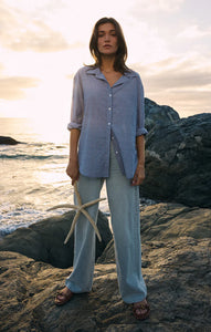 ZSupply Seaport Striped Button Up - Sky Blue