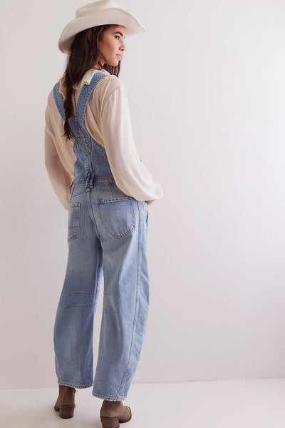 Free People Good Luck Barrel Overalls- Going Steady