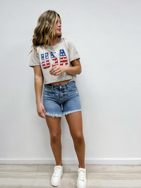 USA Cropped Graphic Tee