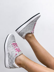 Harlow Checkered Star Sneakers