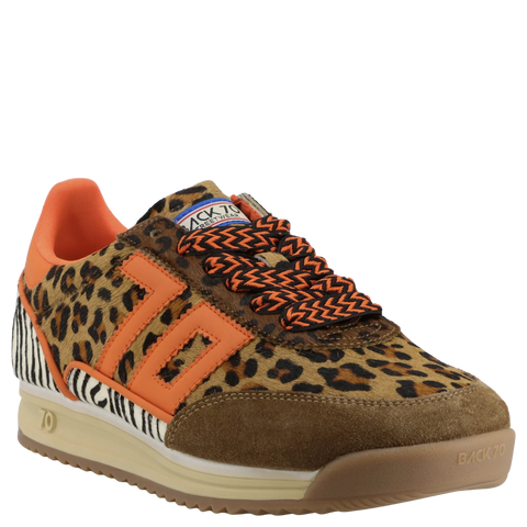 Back 70 Jogger Sneakers - Mix Cuoio Orange